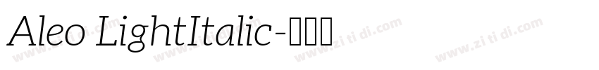 Aleo LightItalic字体转换